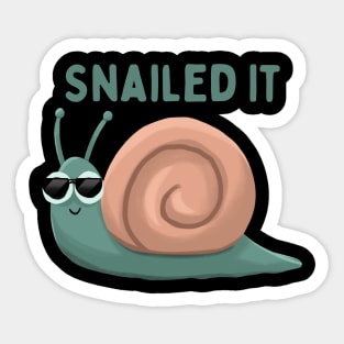 Snailed It Fun And Decorative Snail Design Sticker